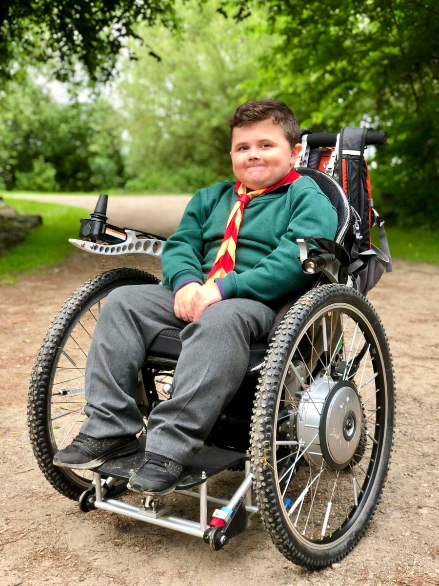 child in wheelchair