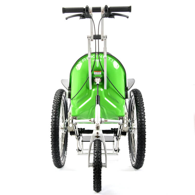 Green Trekinetic K2 Mk3 with attendant brakes.