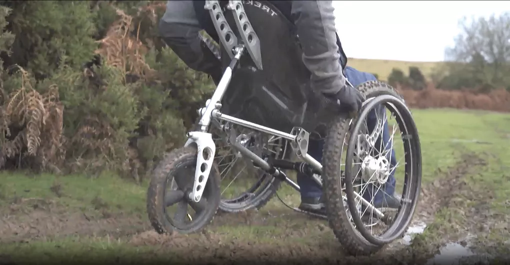 Off Road Wheelchair going through mud