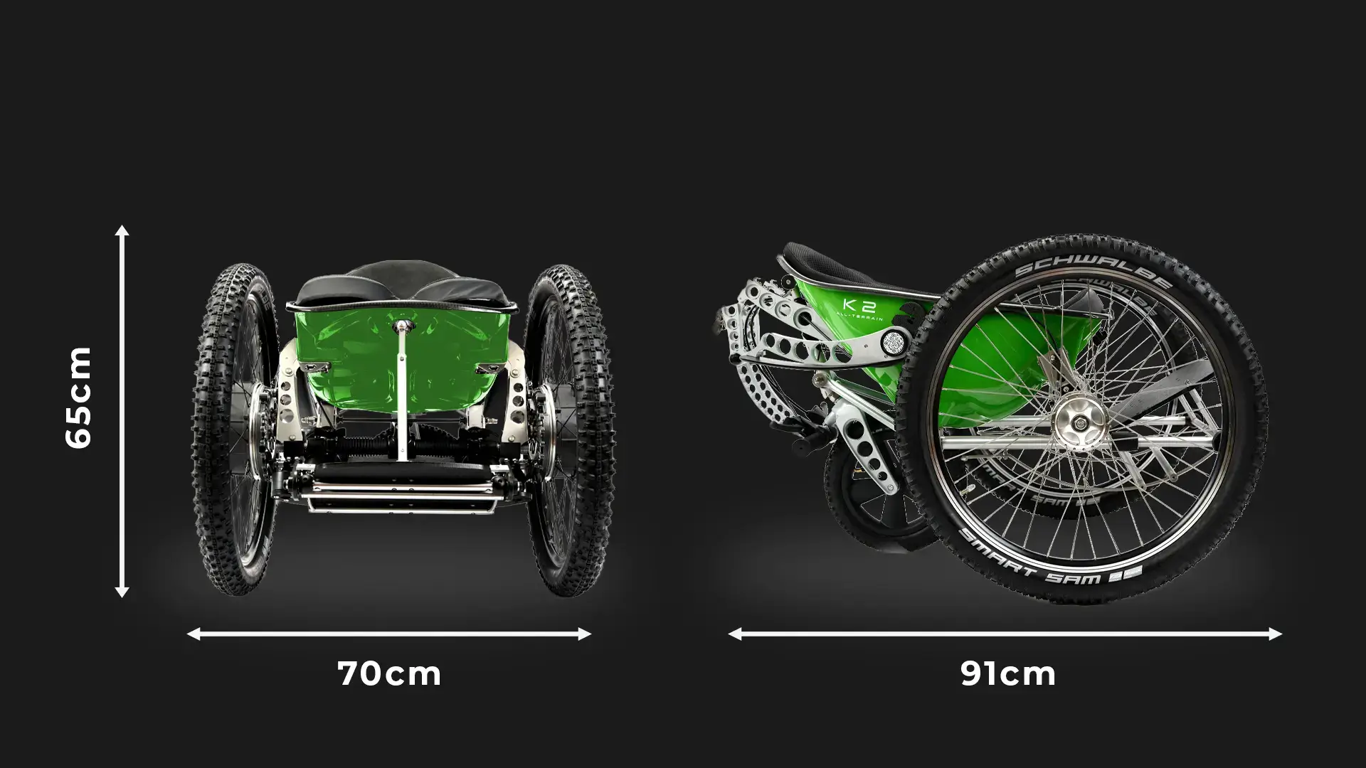 K2P1 16" Folded with Wheels