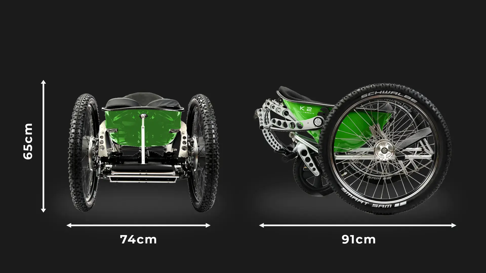 K2P1 17.5" Folded with Wheels