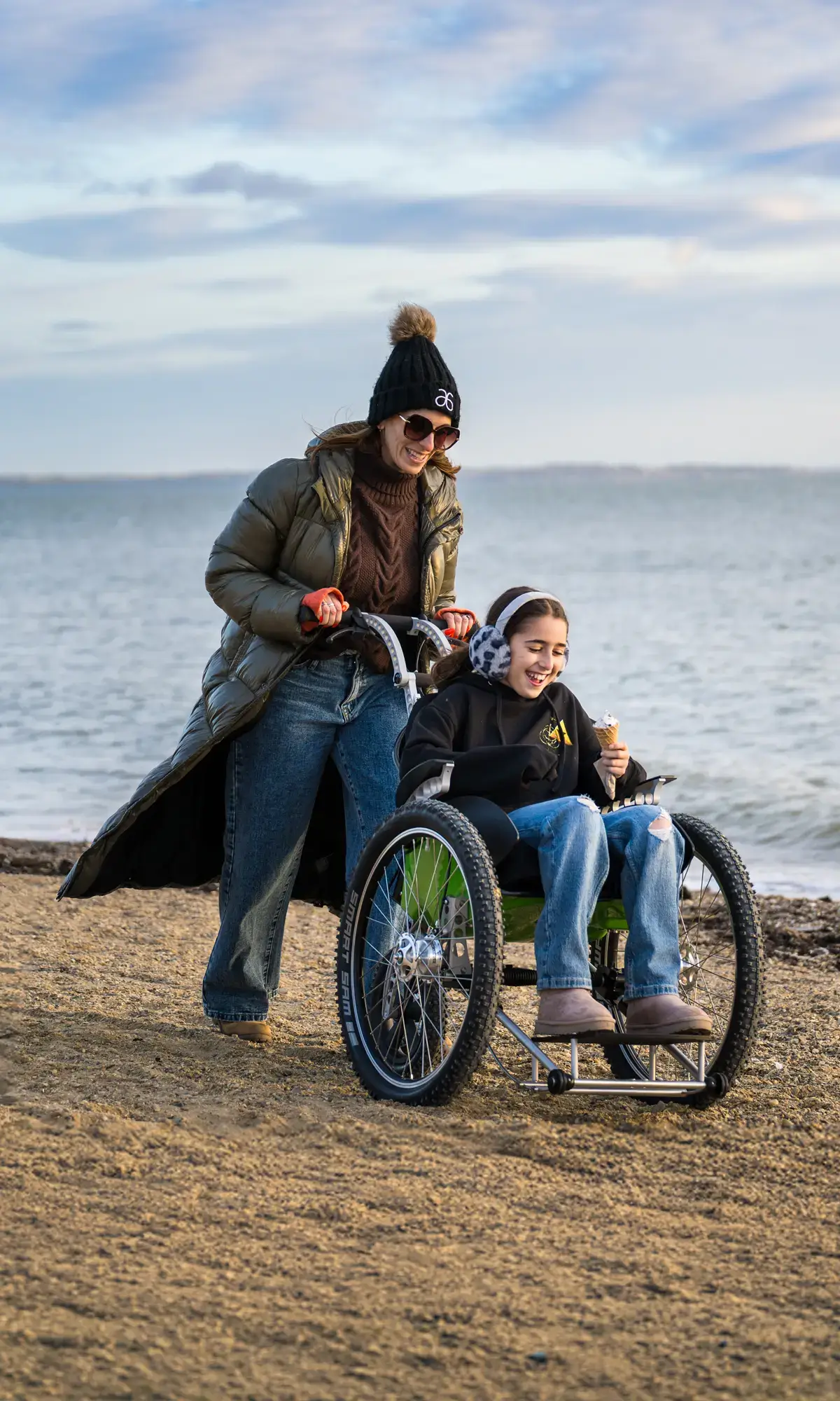 Trekinetic Wheelchair on rough terrain